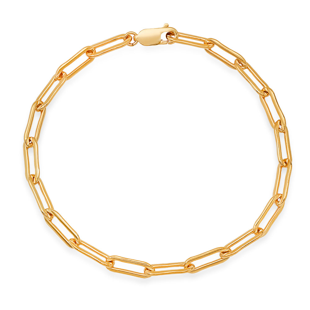 Large Paperclip Gold Chain Anklet