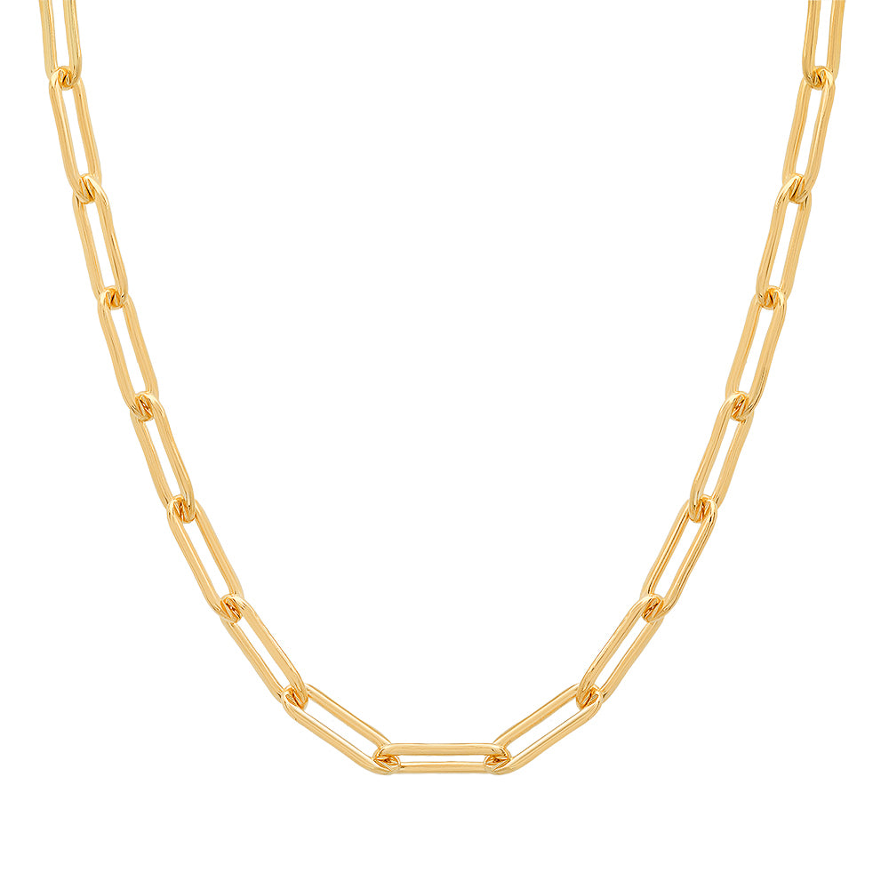 Large Paperclip Gold Chain Necklace
