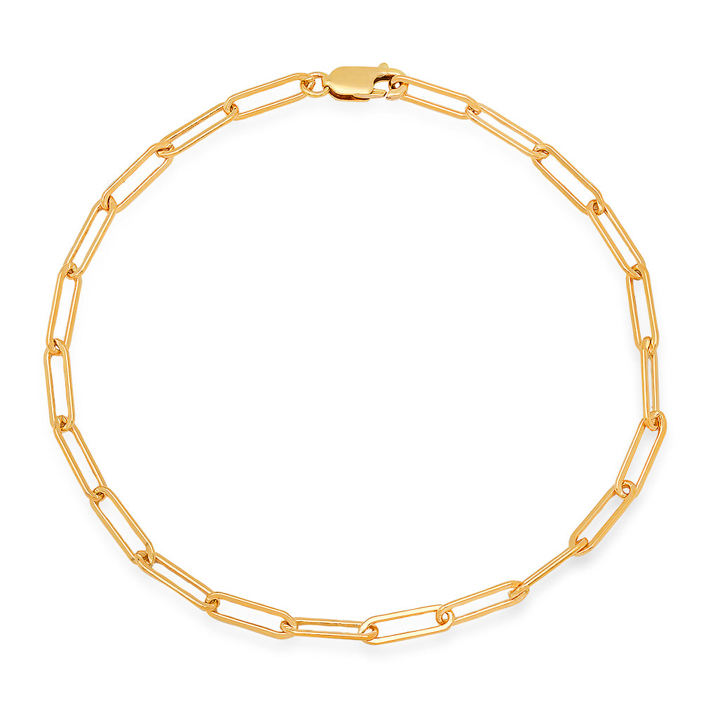 Medium Paperclip Gold Chain Anklet