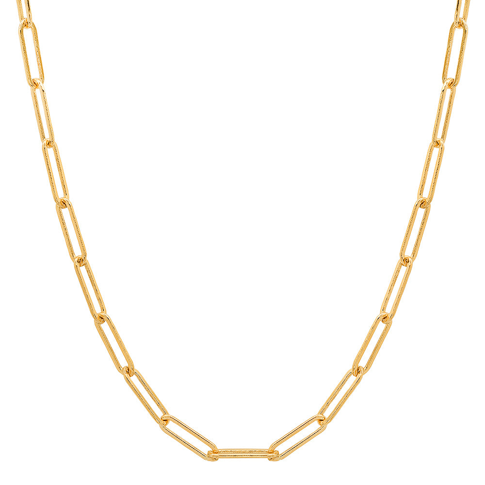 Medium Paperclip Gold Chain Necklace