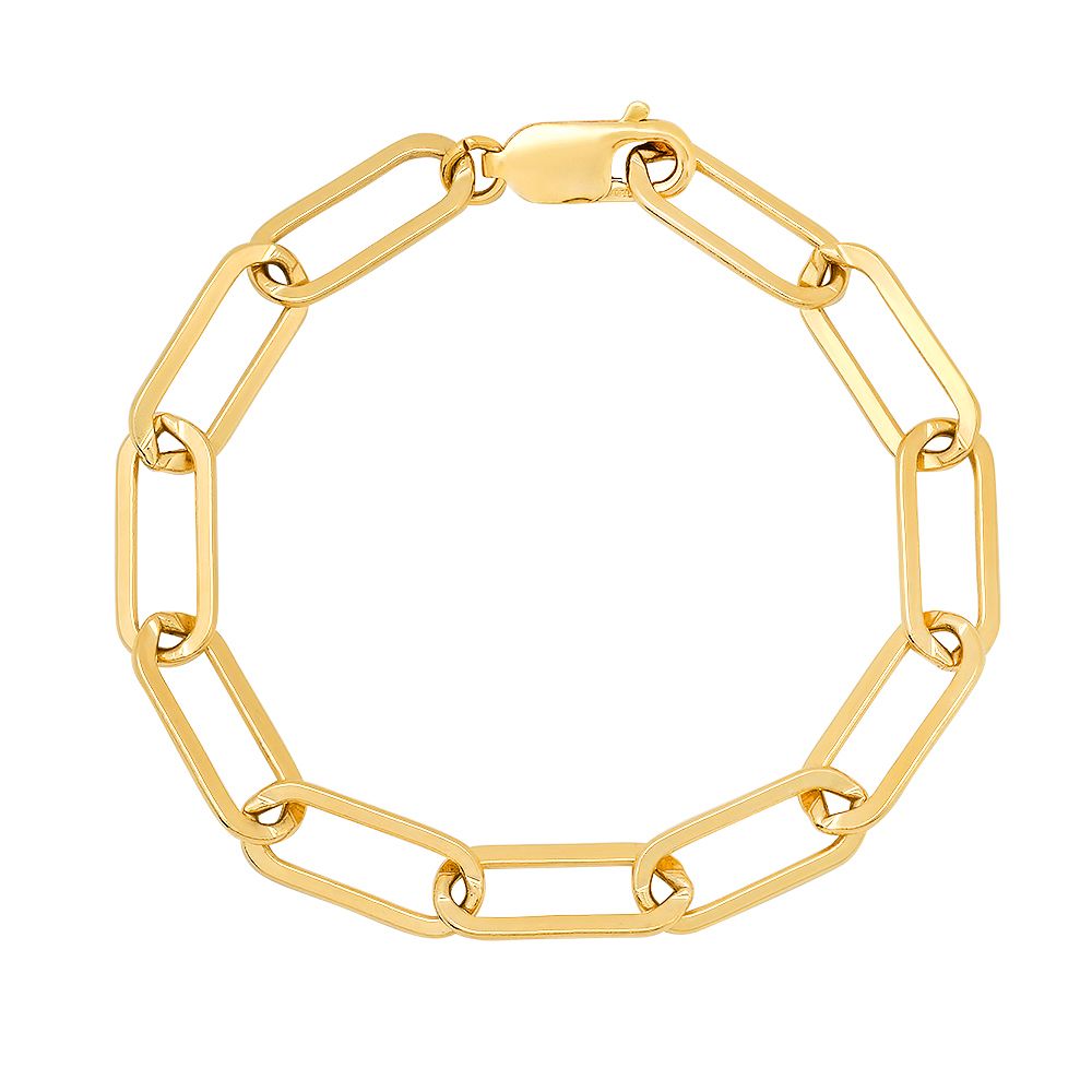 XL Gold Paperclip Chain Bracelet