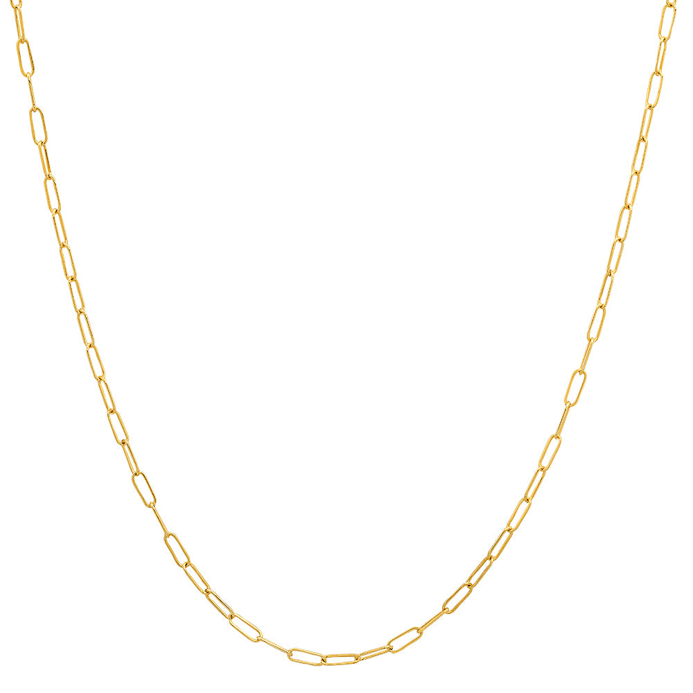 X Small Paperclip Gold Chain Necklace